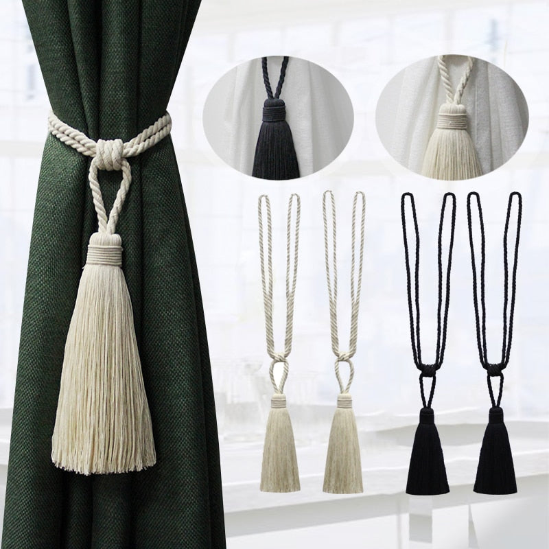 2Pcs Curtain Tieback with Hanging Ball
