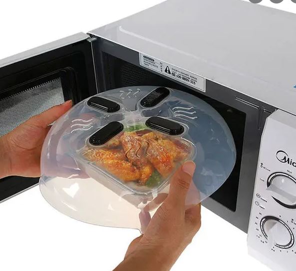 Microwave Plate Topper Cover Food Dish Steam Vent Splatter Lid